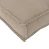 vidaXL Bankstel met kussen Effen 5 pcs Taupe Massief Acaciahout