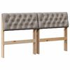 vidaXL Gestoffeerd hoofdbord Taupe 140 cm Massief grenenhout