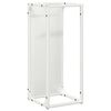vidaXL Brandhoutrek 25x25x60 cm koudgewalst staal wit