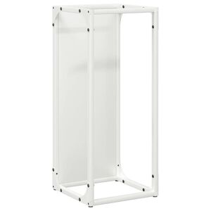 vidaXL Brandhoutrek 25x25x60 cm koudgewalst staal wit