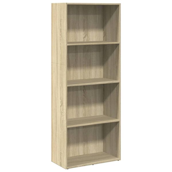 vidaXL Boekenkast 60x30x152 cm bewerkt hout sonoma eikenkleurig