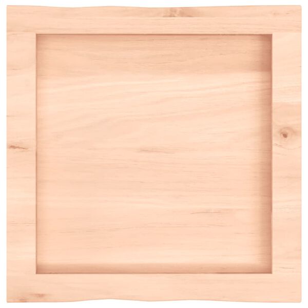 vidaXL Tafelblad natuurlijke rand 40x40x(2-4) cm massief eikenhout