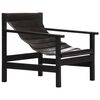 vidaXL Relaxfauteuil echt leer zwart