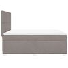vidaXL Boxspring met matras stof taupe 140x200 cm