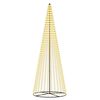 vidaXL LED Kerstboom 385 cm 1148 LED's Warmwit IJzer Zwart