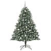 vidaXL Kunstkerstboom met 300 LED Groen 210 cm PVC en Plastic en Staal