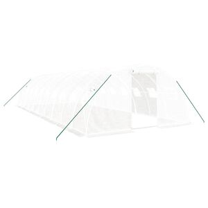 vidaXL Tuinkas met stalen frame 40 m&sup2; 10x4x2 m wit