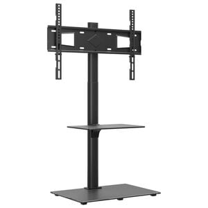 vidaXL Tv-standaard hoekmodel 2-laags voor 32-65 inch zwart