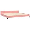 vidaXL Bedframe met hoofdeinde zonder matras 200x200 cm fluweel roze
