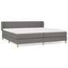 vidaXL Boxspring met matras stof donkergrijs 200x200 cm
