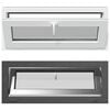 vidaXL Kelderraam RISOR 110 x 40 cm PVC en glas Antracietkleurig