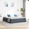 vidaXL Opbergbed met matras Donkergrijs 200 x 200 cm Fluweel