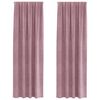 vidaXL Verduisterende gordijnen 2 st Donkerroze 140 x 260 cm fluweel
