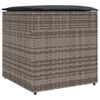 vidaXL Kussenbox met opslag Grijs 50 x 50 x 50 cm poly rattan
