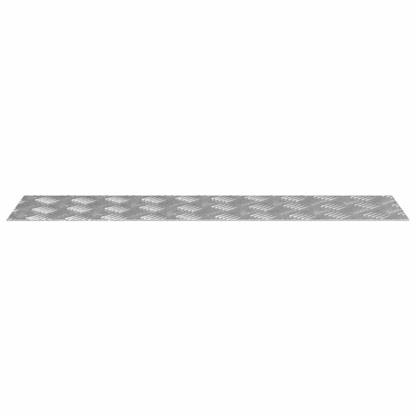 vidaXL Trap Tread Rechthoekig 4 pcs Zilver 80 x 20 cm Aluminium