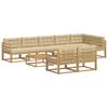 vidaXL Buiten bankenset 9 st Wit en Beige Polyester