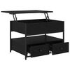 vidaXL Salontafel met lade Zwart Eiken 70 x 50 x 54,5 cm Bewerkt hout