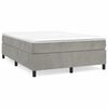 vidaXL Boxspring bed 140x190 cm fluweel lichtgrijs