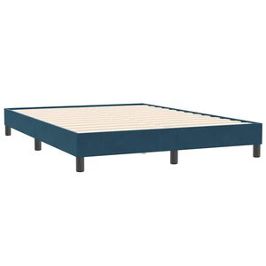 vidaXL Bedframe zonder matras 160x210 cm fluweel donkerblauw