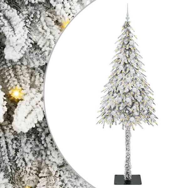 vidaXL Kerstboom met 300 LED met standaard Wit 210 cm PE en staal