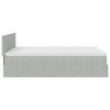 vidaXL Ottoman bed met matras 140x190cm fluweel lichtgrijs