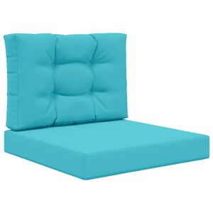 vidaXL Buiten bankkussen 2 pcs Turquoise Polyester
