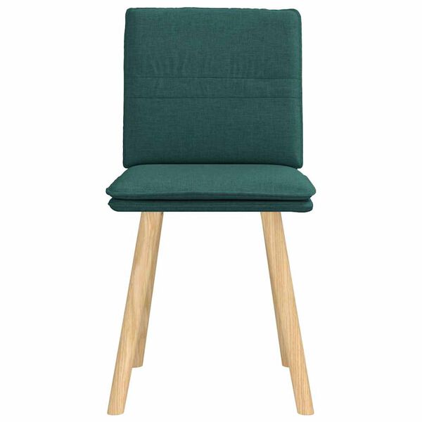 vidaXL Eetkamerstoelen 2 st stof donkergroen
