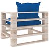 vidaXL 5-delige Loungeset met kussens pallet grenenhout