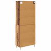 vidaXL Hoge kast Oudhout 69,5 x 34 x 180 cm Bewerkt hout