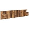 vidaXL Hoofdbord Met Kast met lade 3 pcs Oud Hout Bewerkt hout