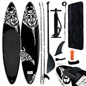 vidaXL Stand Up Paddleboardset opblaasbaar 305x76x15 cm zwart