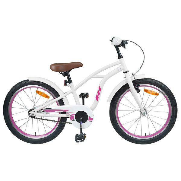 vidaXL Kinderfiets 20 Inch voor 6-11 jaar oud Wit