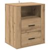 vidaXL Nachtkastje Artisan Eiken 35 x 50 x 60 cm Bewerkt hout