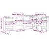 vidaXL Opberghoofdbord met plank Zwart Eiken 140 cm Bewerkt hout