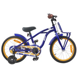 vidaXL Kinderfiets 16 Inch voor 4-6 jaar oud Donkerblauw