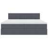 vidaXL Opslag bed met matras met hoofdeinde Donkergrijs 100 x 200 cm