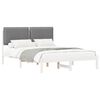 vidaXL Bedframe met Gevoerd Hoofdgedeelte Lichtgrijs 140 x 190 cm