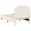 vidaXL Peuterbedframe met hoofdbord Crème 70 x 140 cm Schapenstof