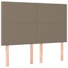 vidaXL Hoofdbord taupe 144x5x118/128 cm Stof
