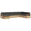 vidaXL Buiten bankenset 8 st Wit en antracietkleurig Polyester