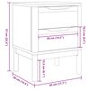 vidaXL Nachtkastje FLORO 45x39x57 cm massief grenenhout wasbruin
