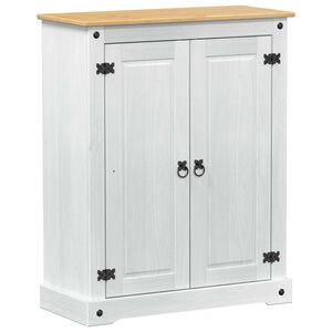 vidaXL Schoenenkast Wit 86 x 38,5 x 108 cm Massief grenenhout