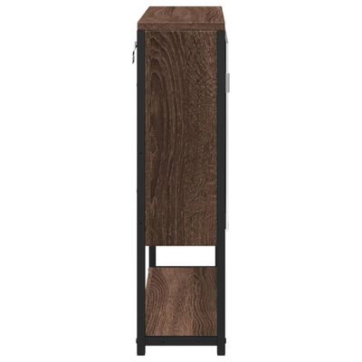 vidaXL Badkamerspiegelkast 60x16x60 cm bewerkt hout bruin eikenkleurig
