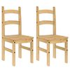 vidaXL Eetkamerstoelen 2 st 40x46x99 cm massief grenenhout