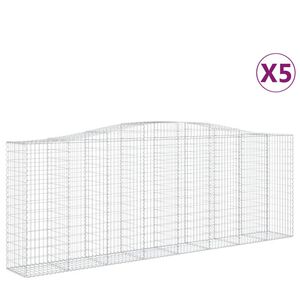 vidaXL Schanskorven 5 st gewelfd 400x50x140/160 cm ijzer