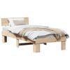 vidaXL Bedframe met hoofdeinde Naturel 90 x 190 cm Massief grenenhout