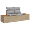vidaXL Tuin Sofa Set met kussen 13 pcs Beige Poly riet