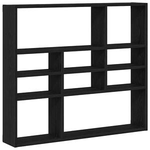 vidaXL Wandschap 90x16x78 cm bewerkt hout zwart eikenkleur