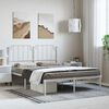 vidaXL Bedframe met hoofdbord metaal wit 150x200 cm