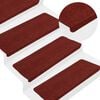 vidaXL Trapmatten zelfklevend 30 st 65x22,5x3,5 cm rood